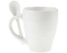 TAZA BICOLOR C/CUCHARA 12 OZ LONDON TAC11 BLANCO